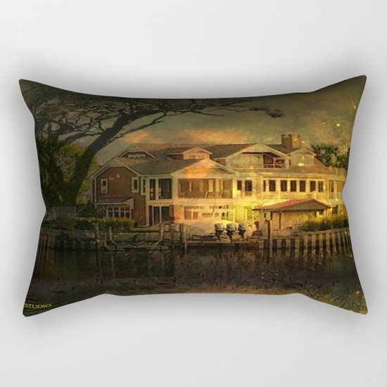 Spooky Boathouse Rectangular Pillow