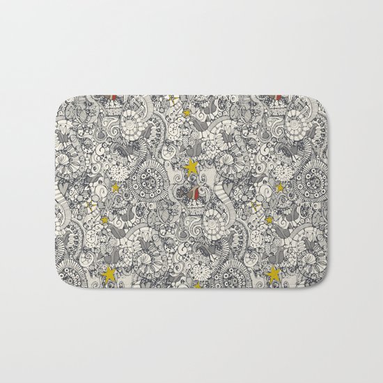 christmas robin tree Bath Mat