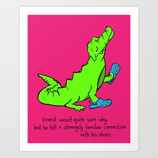 Ernest the Croc Art Print