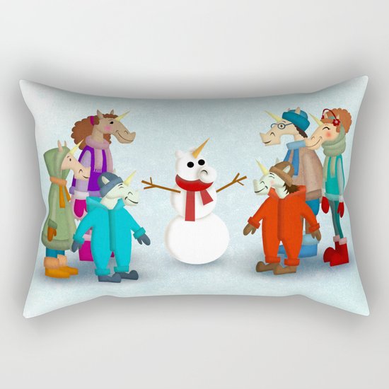 Cozy Kid Unicorns Rectangular Pillow