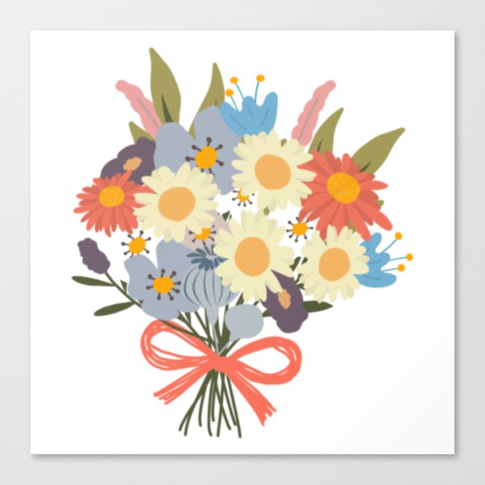 Bouquet of Daisies | Pretty Daisy Flowers Canvas Print