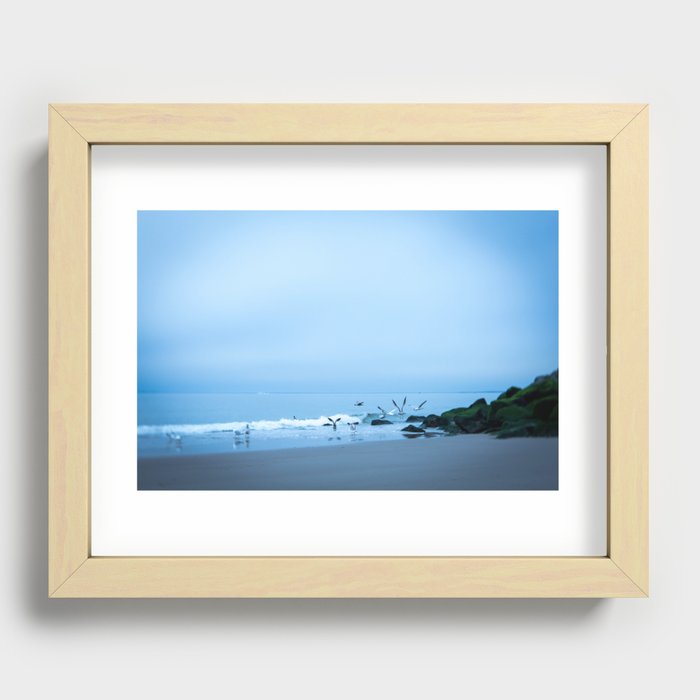 Blue Beach, Brooklyn 2 Recessed Framed Print