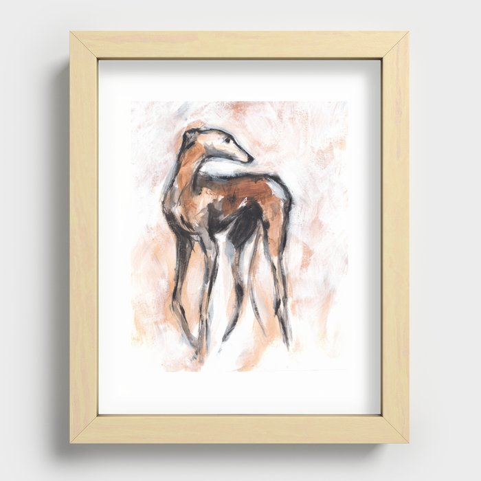 Greyhound Recessed Framed Print