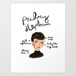 Style Icon Audrey Hepburn Art Print
