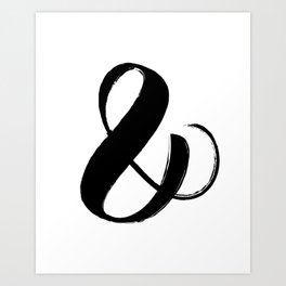 Black ampersand Art Print