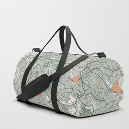 Sao Paulo City Map of Brazil - Bohemian Duffle Bag