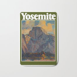 Vintage Yosemite National Park Bath Mat | Curated, Vintage, Yosemite, Posters, Nature, Poster, Decor, Nationalpark, Landscape, Painting 