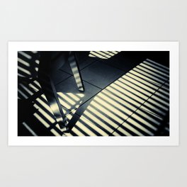 Shadow Slit Abstract Art Print | Sunlight, Bw, Darkness, Coffeebarabstract, Slanted, Coffeebar, Shadow, Diagonalshadows, Slant, Coffeeshop 