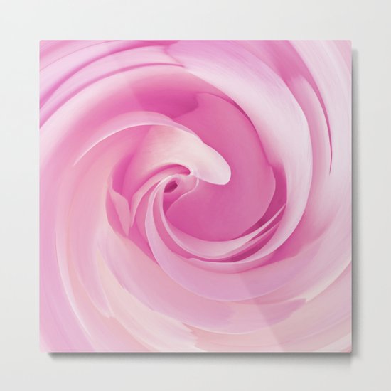 Pure Pink Rose Metal Print