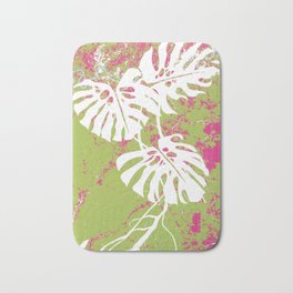 Commodit(eyes) - Remote Sensing Deforestation in Indonesia Bath Mat | Satellite, Indonesia, Modern, Neon, Nerdy, Science, Space, Nature, Plantlady, Monstera 