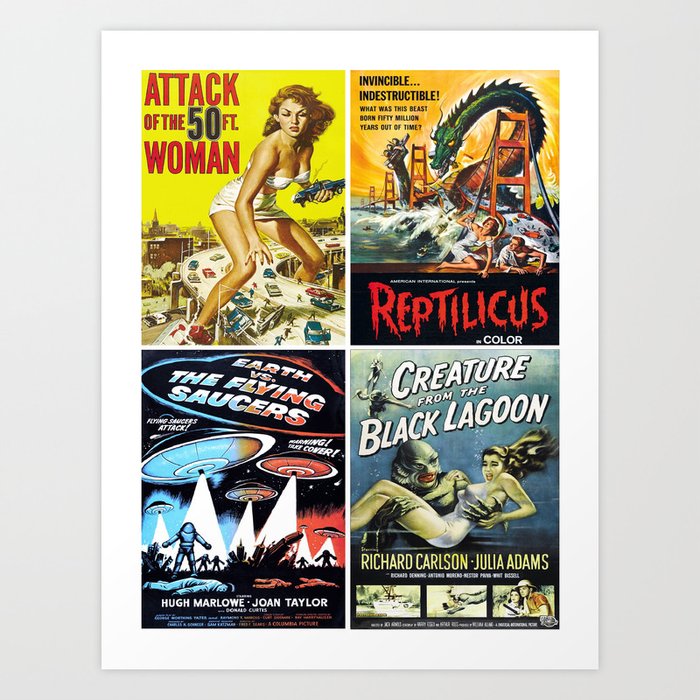50s Sci-Fi Movie Poster Collection #14 Art Print