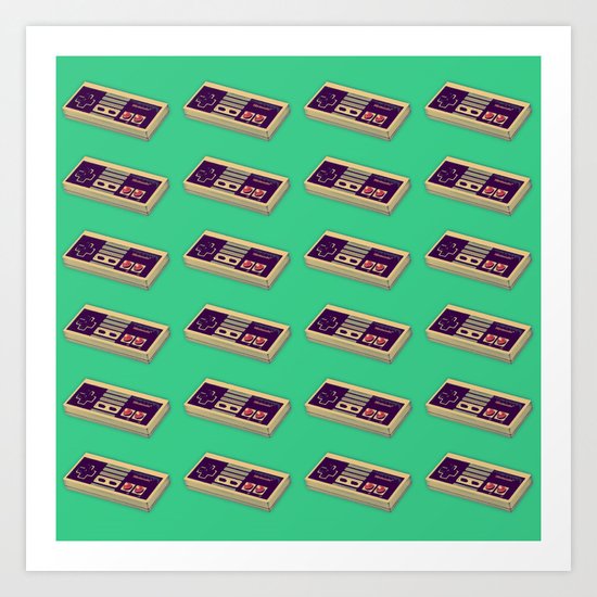 Classic Video Game Controller | NES Art Print