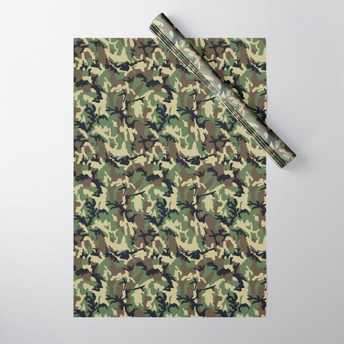 Woodland Camouflage Wrapping Paper