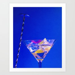 lipgloss and cocktail Art Print