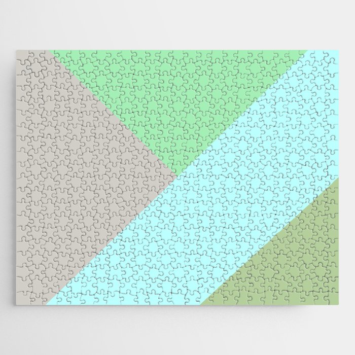 Origami Paper Folds - Green blue Jigsaw Puzzle