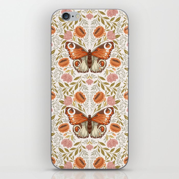 William Morris Inspired Monarch Butterfly Pattern iPhone Skin