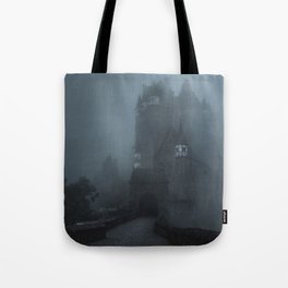 Eerie Castle Eltz in the mist Tote Bag