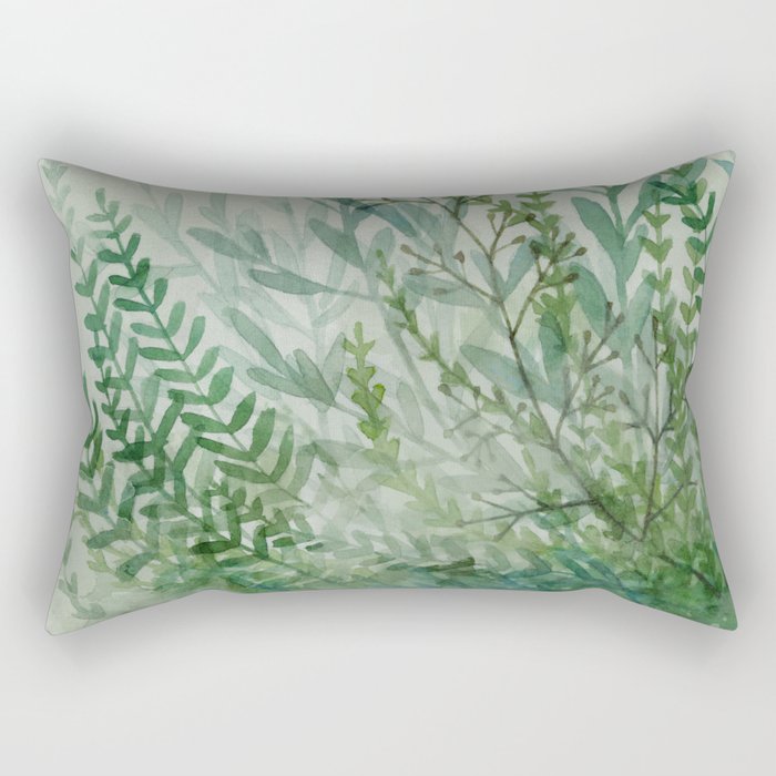 Ferns and Fog Rectangular Pillow