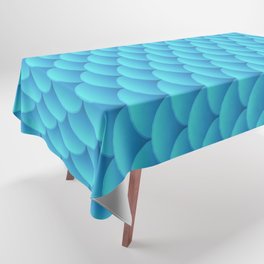 Blue Fish Scale Tablecloth