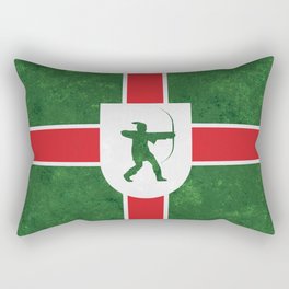 Flag for Nottinghamshire England Robin Hood British County Banner Flags Vexillology Rectangular Pillow