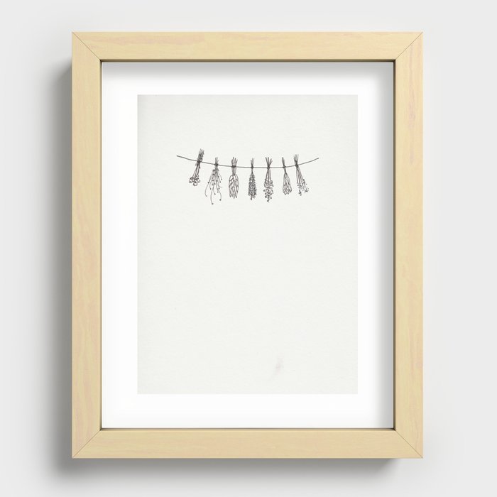 Drying Herbs Recessed Framed Print