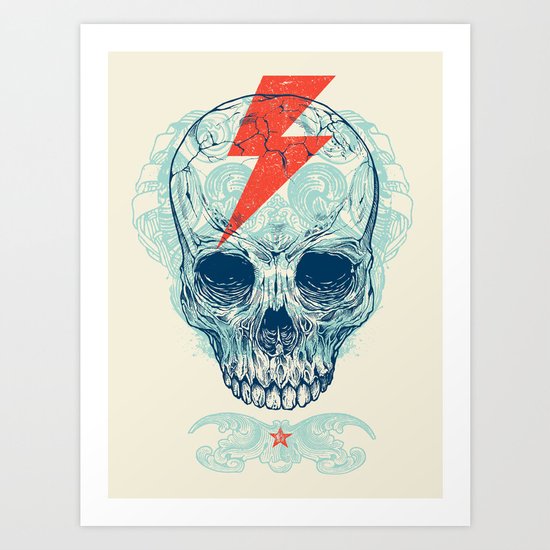 Skull Bolt Art Print