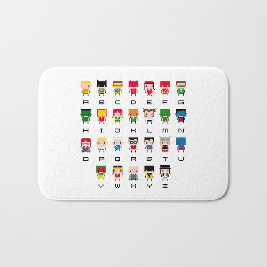 Superhero Alphabet Bath Mat