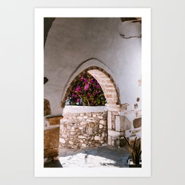 Greek Peek-Through in the Old Town of Naxos | Islands of Greece | Travel Photography on Naxos Art Print