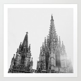 Sagrada Família | Barcelona | Architecture | Travel photography | Black and white Art Print