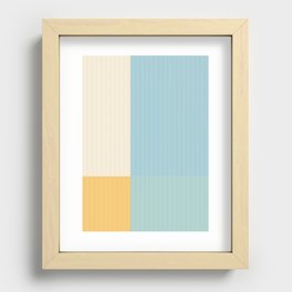 Color Block Line Abstract III Recessed Framed Print