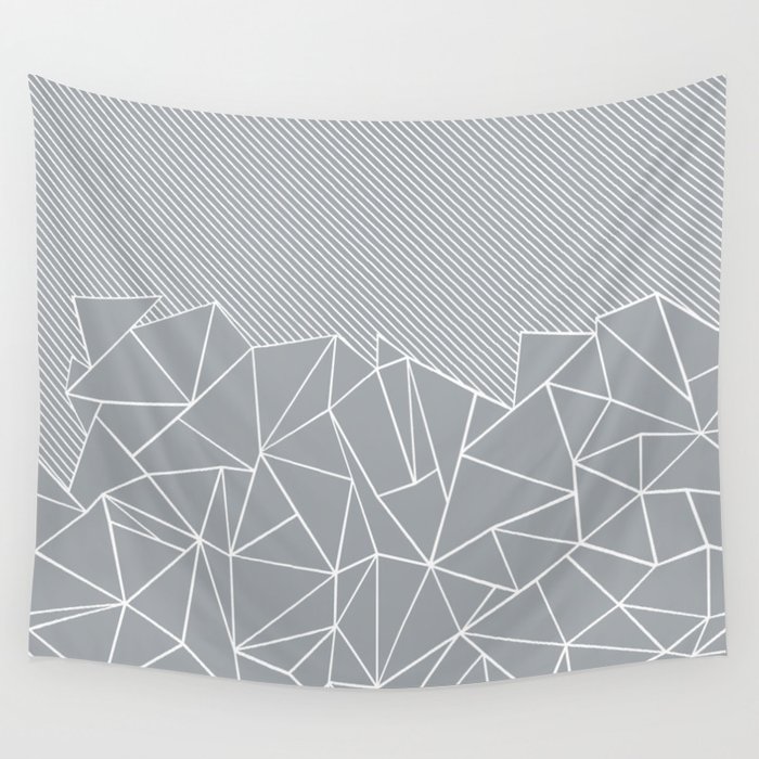Ab Linear Grey Wall Tapestry