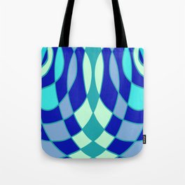 Abstract green and blue pattern Tote Bag