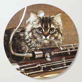 Music was my first love - cat and bassoon Cutting Board
