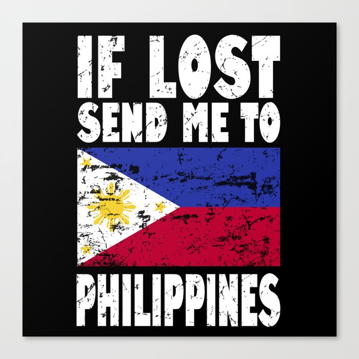 Philippines Flag Saying Canvas Print