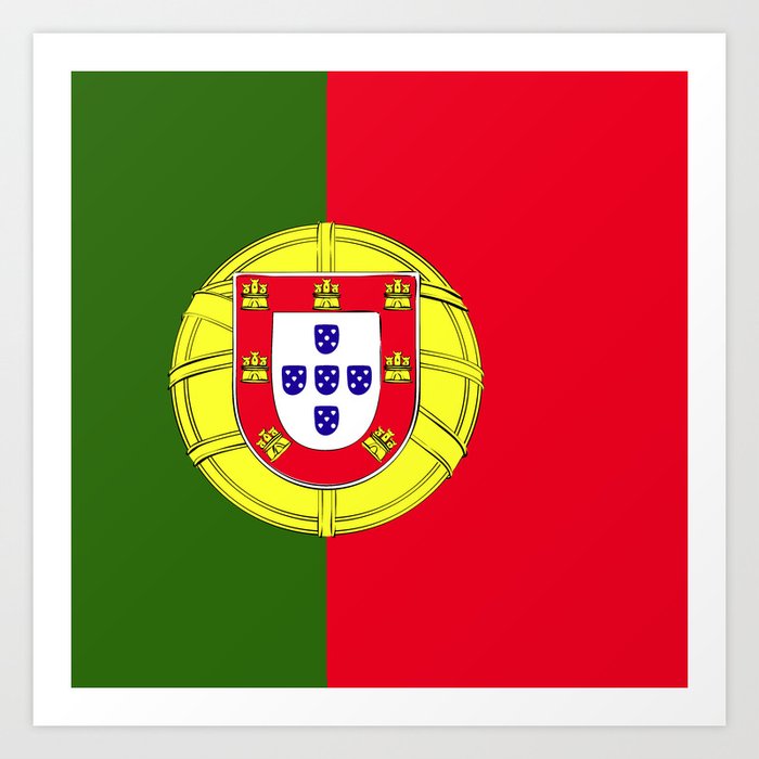 Portugal Flag Emblem Art Print By Textures Society6