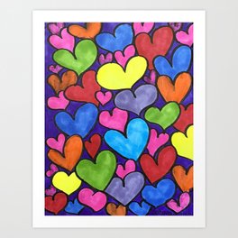 Hearts Art Print