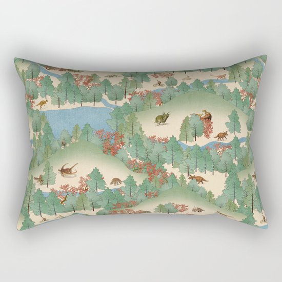 Travelling Through Jurassic Rectangular Pillow