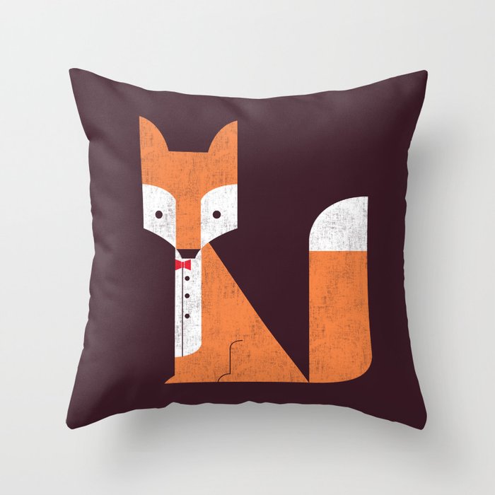Le Sly Fox Throw Pillow