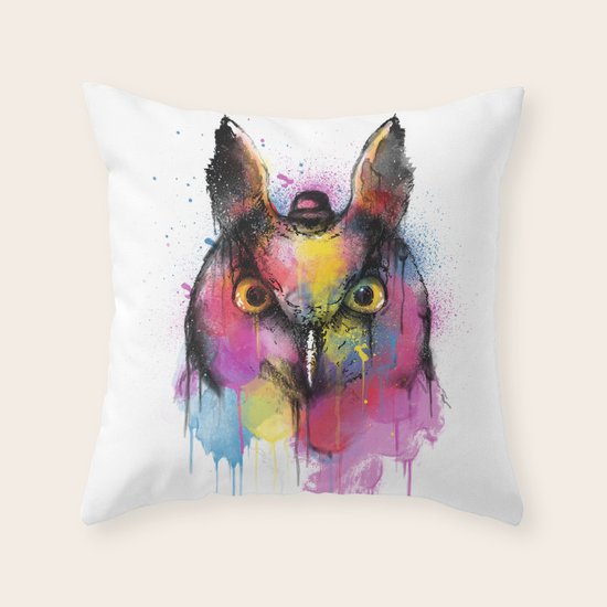 Mr. Owl Throw Pillow
