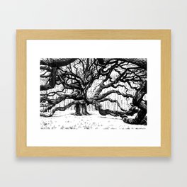 Angel oak tree Framed Art Print
