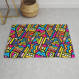 Multicolor Tribal African Pattern Rug