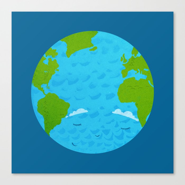 The Happy Planet Earth Canvas Print