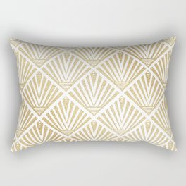 Elegant golden diamond palm art deco design Rectangular Pillow