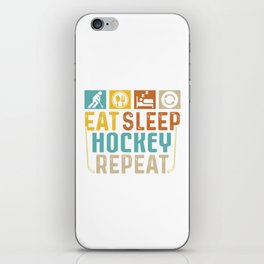 Eat Sleep Hockey Repeat iPhone Skin
