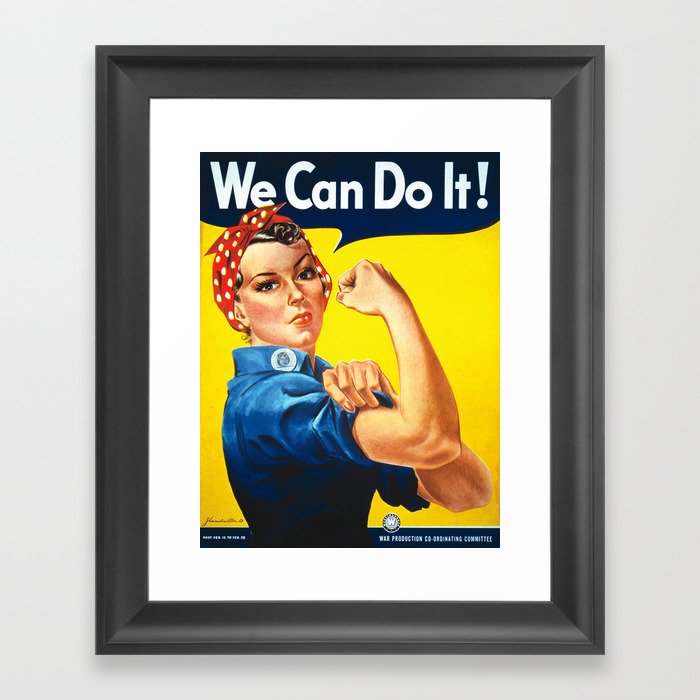 Vintage poster - Rosie the Riveter Framed Art Print