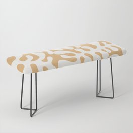 White Matisse cut outs seaweed pattern 7 Bench