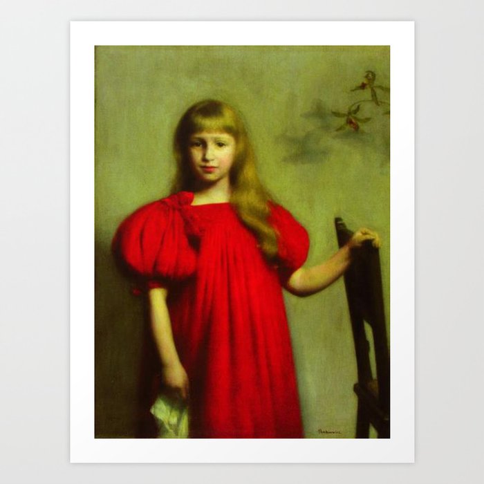 red dress portrait