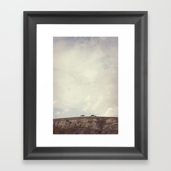 wild horses Framed Art Print