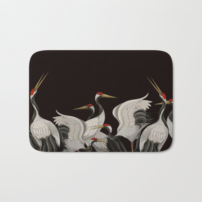 Japanese Heron Landscape Bath Mat