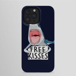 Free kisses (shark version) iPhone Case | Sweet, Scuba, Sea, Jaws, Kisses, Kiss, Hug, Sharks, Fish, Water 